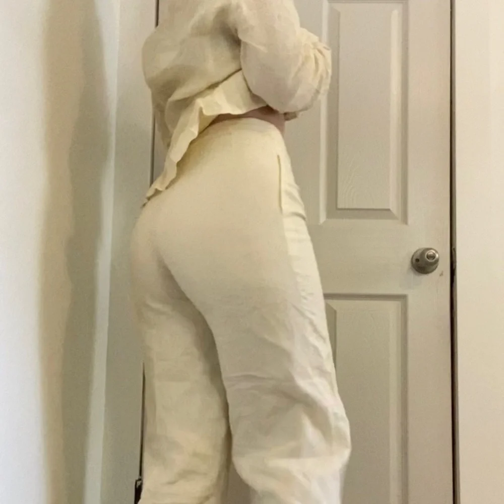 100% Linen coastal Grandma two piece outfit set